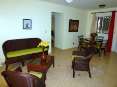 2 Bed Living Room Tropical Apartments Rental in Sosua